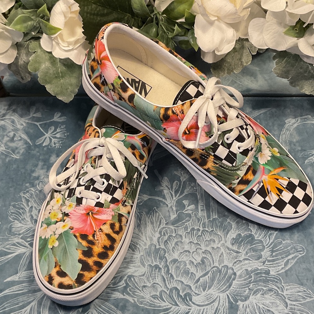 Vans Women's Tropical Floral and Leopard Sneakers